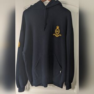 Unisex XL Navy Royal Canadian Artillery (RCA) Hoodie